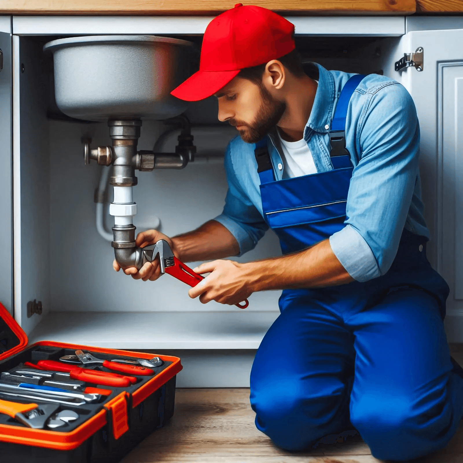 plumber fixing water leak in Luxembourg